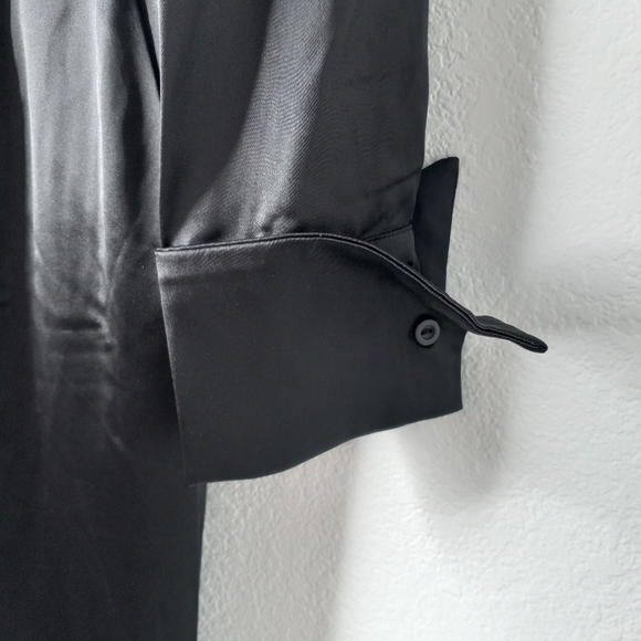 Fashion Nova L What You Don't See Satin Jumpsuit New in Black - Picture 7 of 11